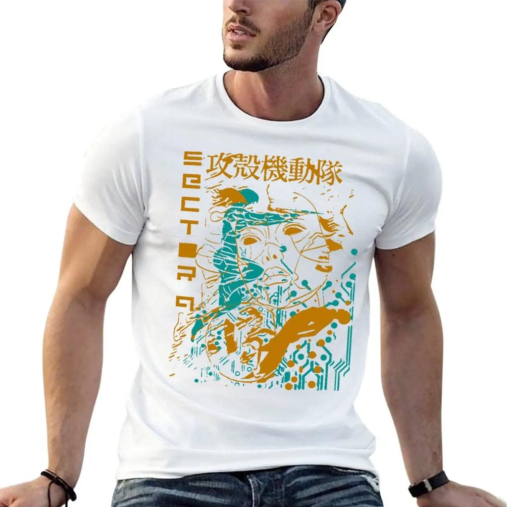 Ghost In the Shell Retro Vintage T-Shirt Street Wear Basketball Graphic Tees Graphic T Shirt Vintage Blouse Mens T Shirt