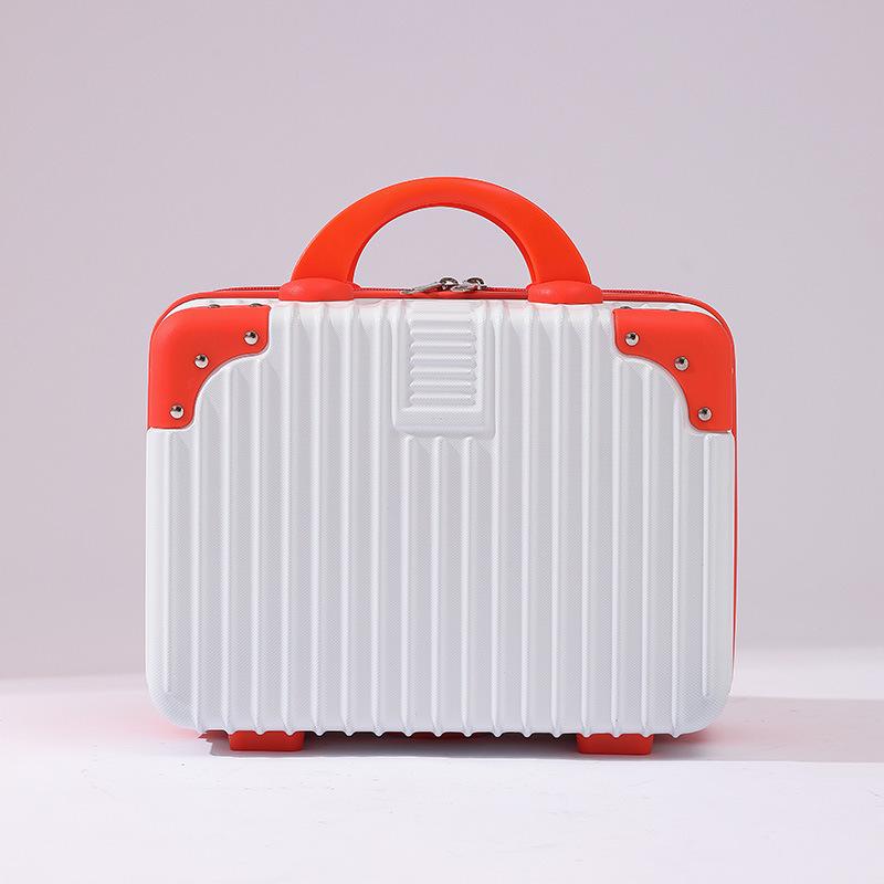 14-Inch Retro Makeup Case: Cute, Portable Travel Storage for Women and Students