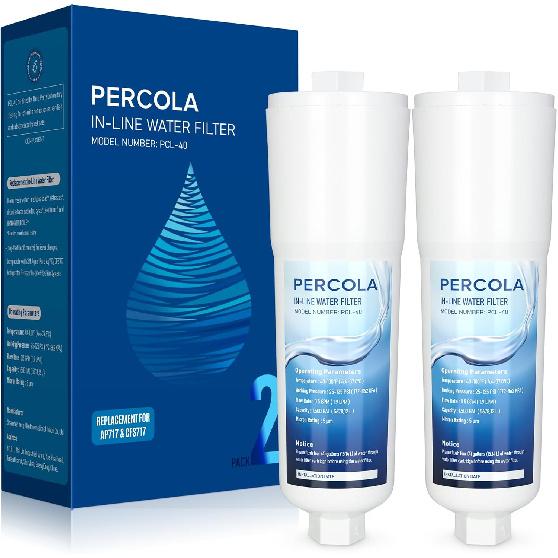 AP717 In-Line Water Filter, Compatible with 3M Aqua-Pure In-Line Water Filtration System AP717, 5560222, W/Scale Inhibitor (2 Pack)