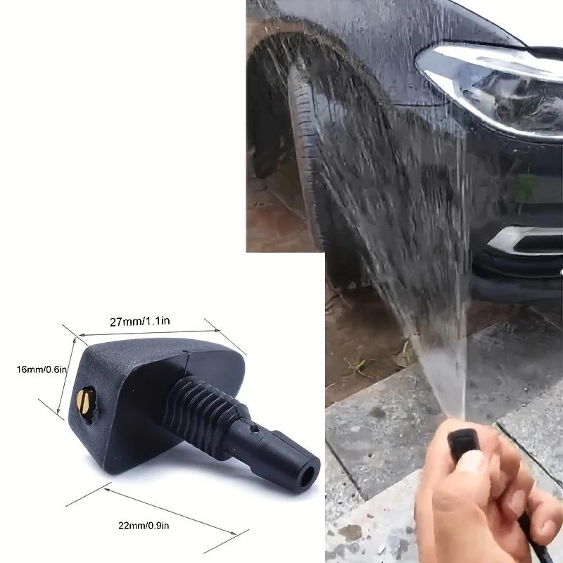 2-piece/set Car Universal Front Hood Wiper Nozzle Spray Kit Sprinkler Fan Nozzle Cover Washer Outlet Adjustable