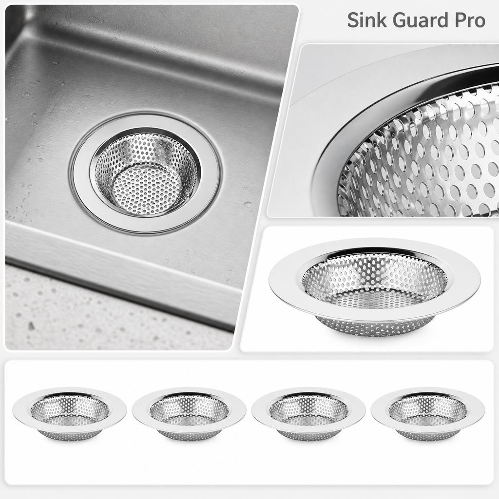 Stainless Kitchen Sink Strainer - Mesh Filter, Fit for Most Sinks