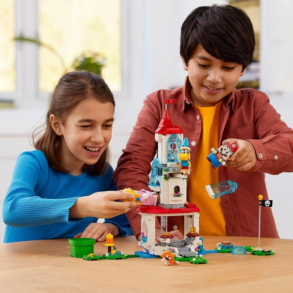 LEGO Super Mario Cat Peach Power-Up and Frozen Tower Challenge 71407 Building Blocks Toy for Kids Ages 7 and Up