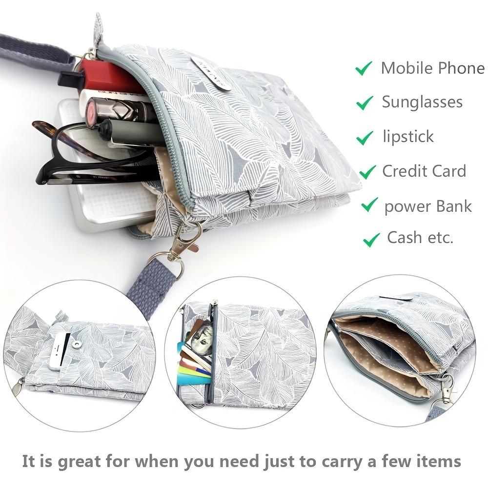 Casual Floral Print Crossbody Phone Bag - Shoulder Handbag & Wallet Purse