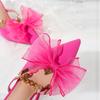 The new handmade bow fabric fancy DIY three-dimensional flower shoe accessories are detachable