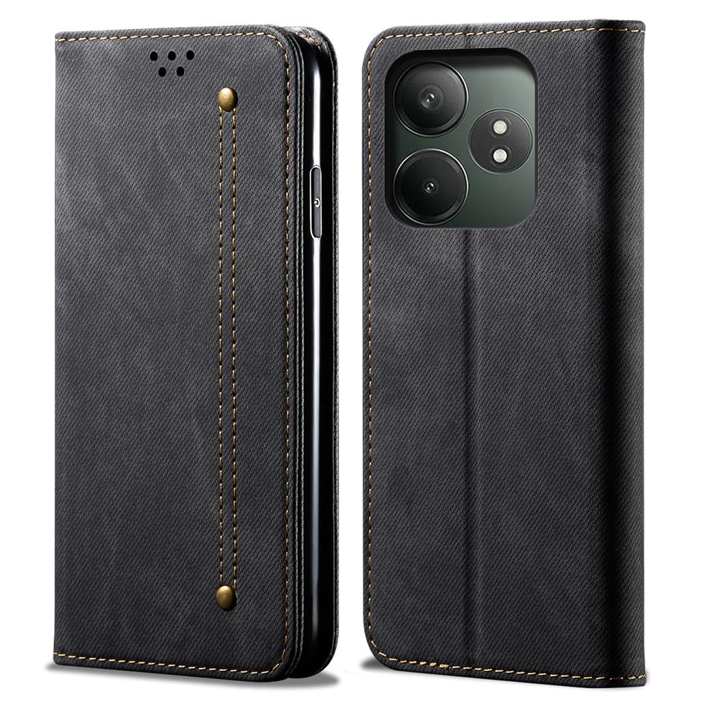 For Realme GT Neo6 SE 5G/GT Neo6 5G/GT 6T 5G/GT 6 5G Case Jeans Cloth Texture Wallet Flip Leather Phone Cover