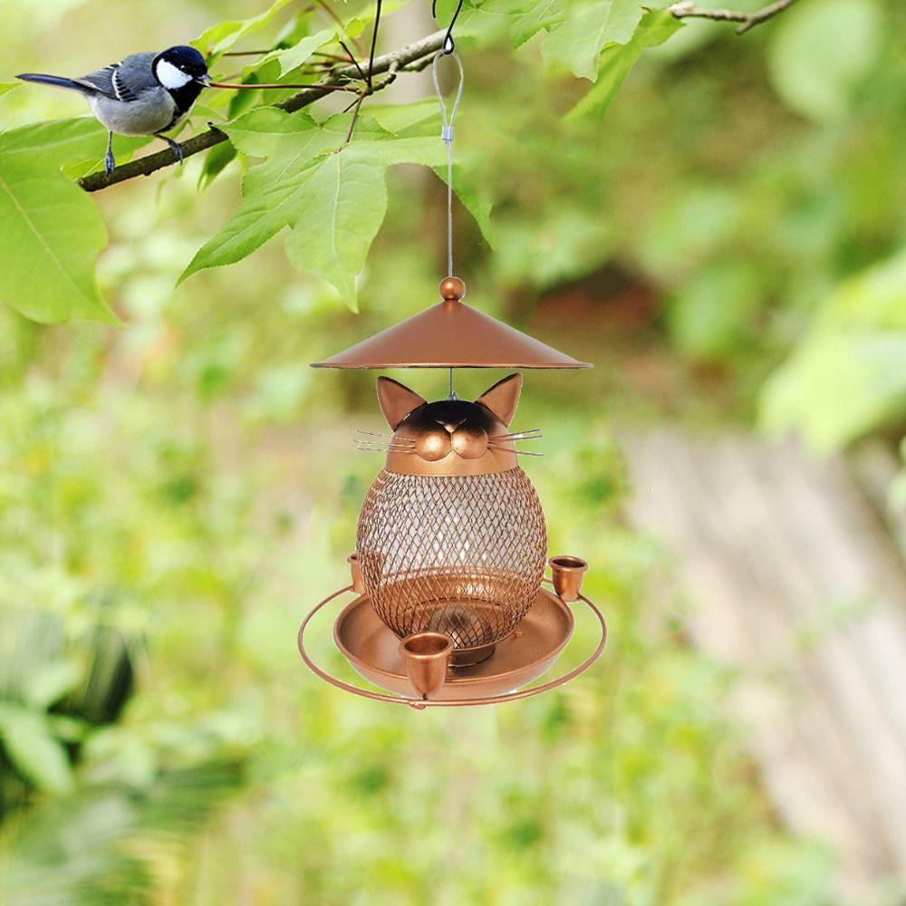 Squirrel-proof Bird Feeder Cute Bird Water Bowl Pet Supplies Parrot Feeding Station  Garden