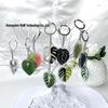 Creative Acrylic Leaf Keychain Earphone Bag Pendant Ornament
