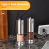 USB Rechargeable Large Capacity Auto Grinders Adjustable Coarseness Electric Salt and Pepper Grinder Set