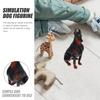 Realistic Simulation Doberman Dog Ornament Plastic Animal Decoration for Kids Room Nursery Home Desktop Vivid Lifelike Animal