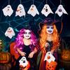 8Pcs Felt Hanging Ghost Ornaments Soft Felt Ghost Pendants Halloween Decorations for Parties Door Windows Indoor