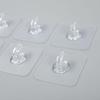 Strong No-Punch Adhesive Plastic Hooks - Transparent, Load-Bearing for Kitchens