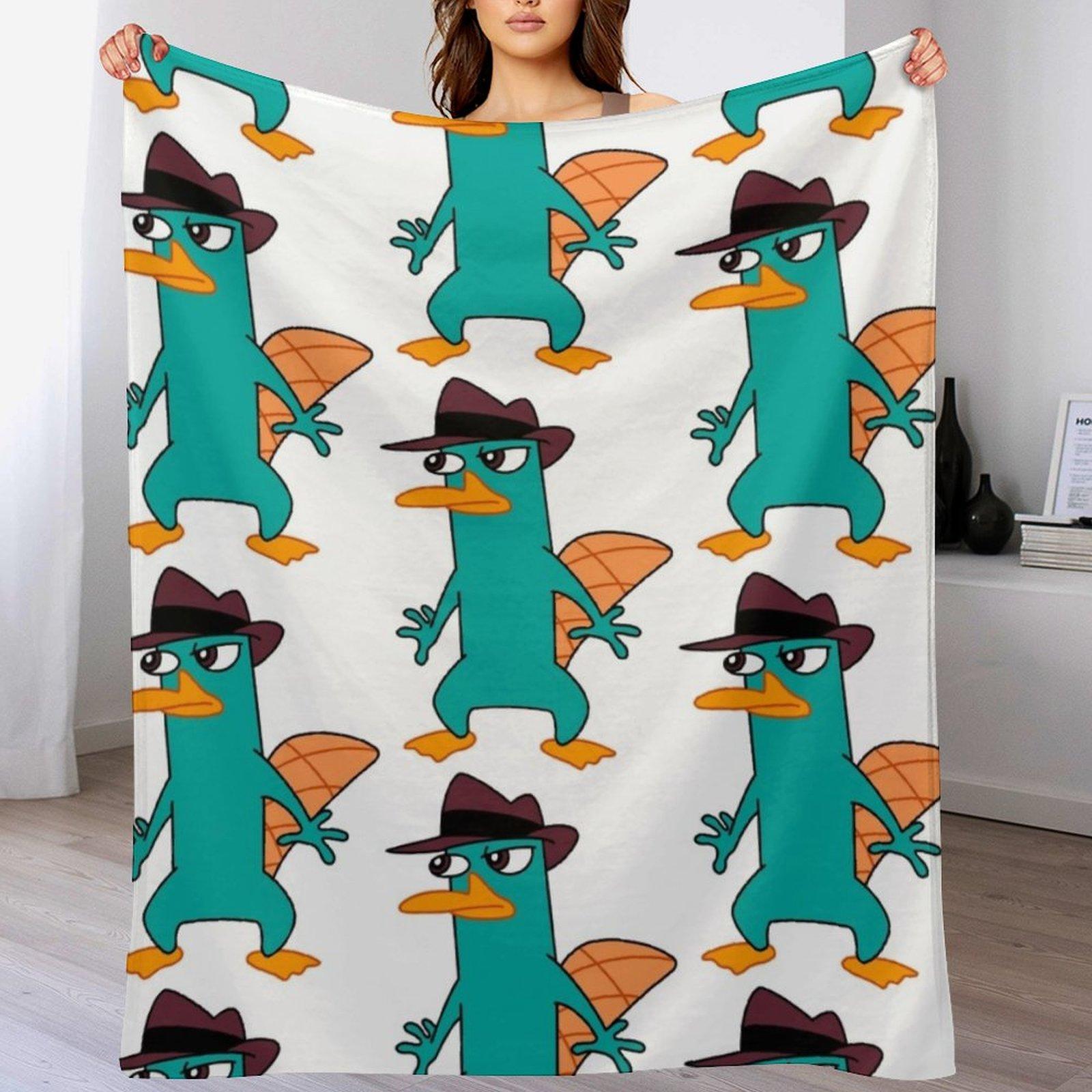 perry the platypus 7 Throw Blanket Spring Fall Cozy Throw Blanket for Couch 102x76cm(40x30in)