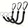 Tactical Retractable Spring Elastic Rope Security Gear Tool Hiking Camping Anti-lost Phone Keychain Fishing Lanyards Outdoor
