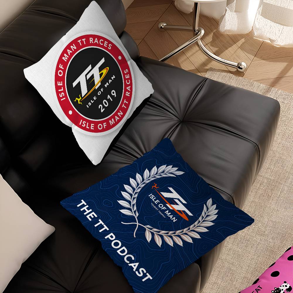Motorcycle IIsle Of Man TT Cushion Cover Pillow Cover Decor Pillowcase Printed Cushion Case for Couch