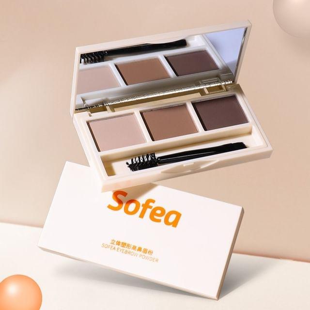 Sofea - 3D Формирующая пудра для бровей 3 цветов - 2 типа Dark brown - 3.9g