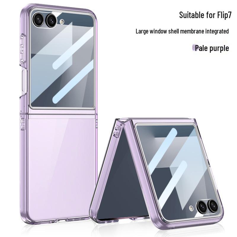 

Samsung Z Flip7 Protective Case: Transparent Airbag Shell with Large Window SM-Flip7