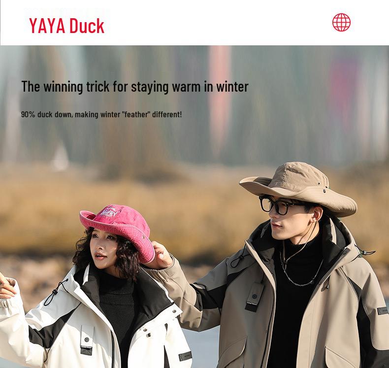 Duck Duck Couple Style Hooded Short Down Jacket - Versatile, Warm Autumn Outerwear
