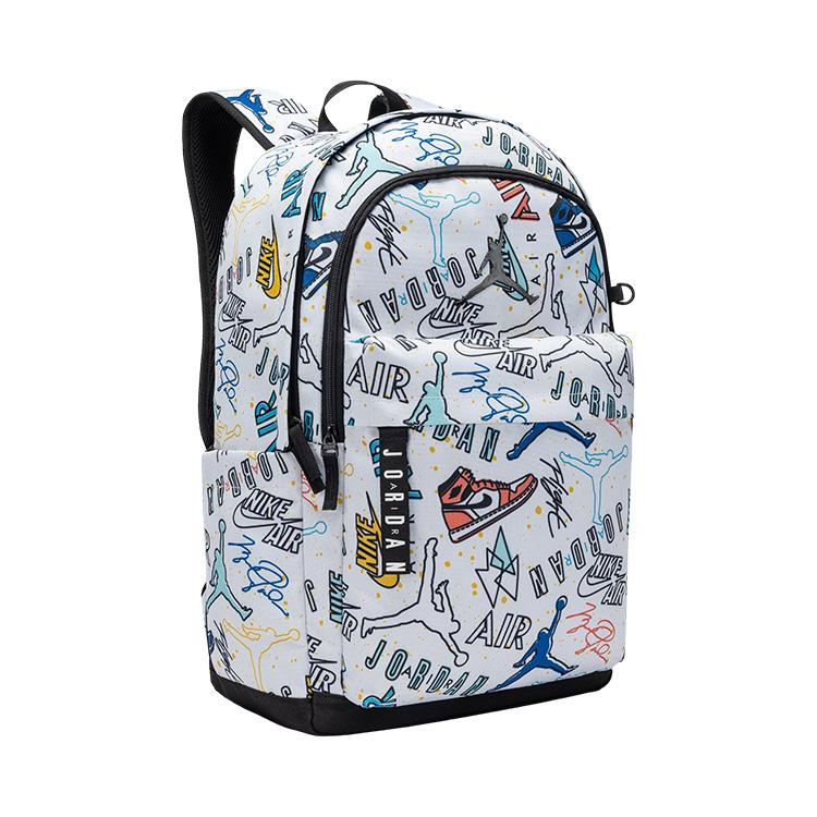 Jordan Colorful Graffiti Print Backpack Large Unisex backpack White JD2533200AD-005