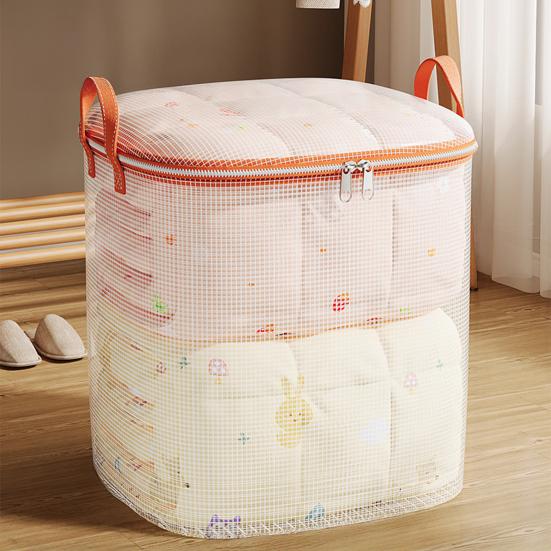 Extra Large Waterproof Quilt Storage Bag with Handles Transparent PVC Moving Bag Clear Viewing Bedroom Organizer