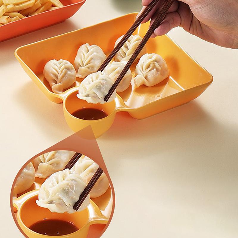 1Pcs Vinegar Dish Meal Sushi Dumplings Dish Square Pp Snack Plate Dumpling Tray