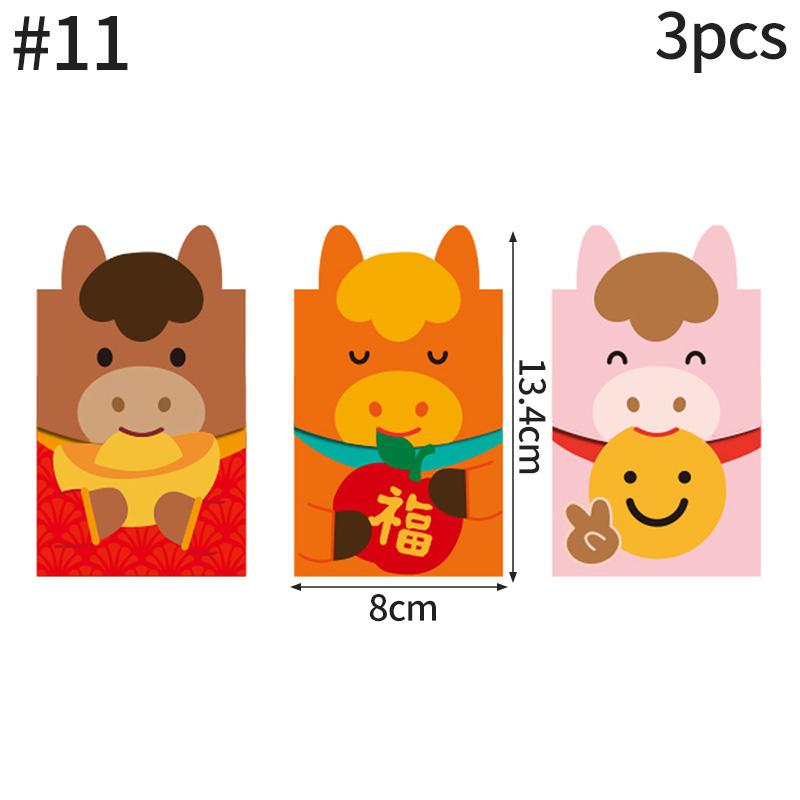 Chinese New Year 2026 Red Envelopes Spring Festival Party Favors Horse Year Red Pockets Red Paper Bag for Money Gifts Wedding