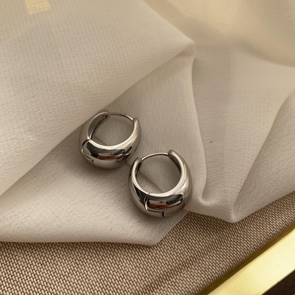 Premium Cold Wind Earrings 2025 Trendy Ear Buckles Simple Earrings Niche Design Premium Metal Earrings