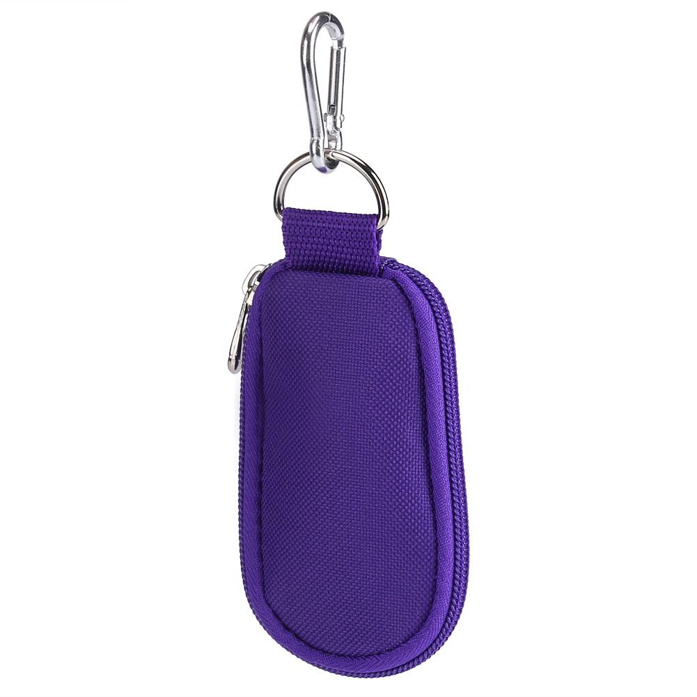 Portable key Chain Style 10-Compartment 23ML Essential Oil Holder Storage Bag Case (Purple)