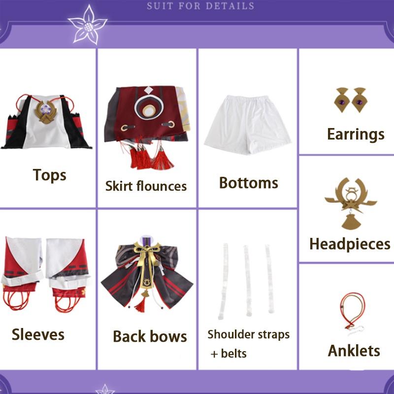 Yae Miko Guuji Yae Cosplay Costume Uniform Outfits For Halloween