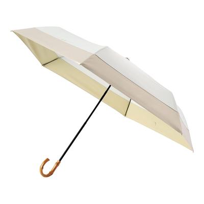 Moonbat Folding Sun and Rain Light Heat UV Border White [Esta] Women's Parasol, Protection, Blocking, Blocking, Protection, Mini, Cut-Apart,