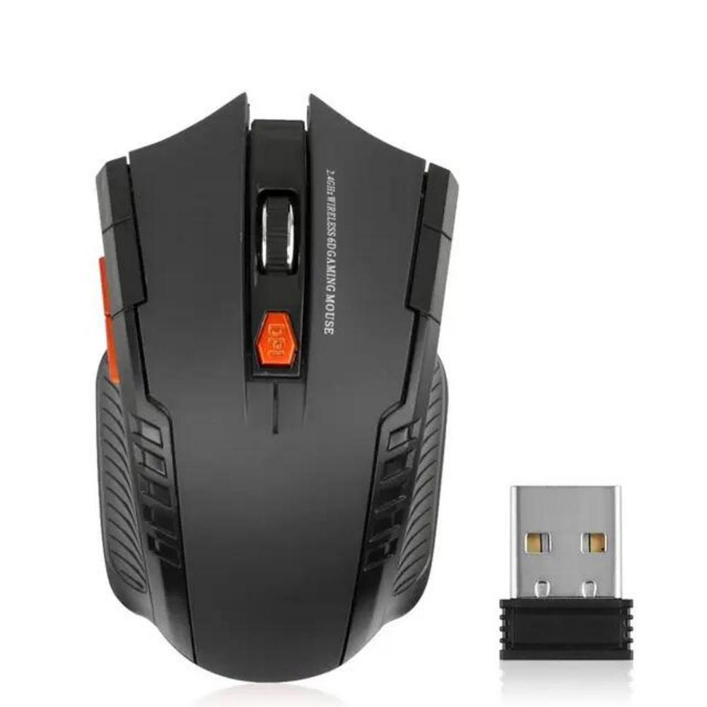 

2.4G Wireless Mouse 1600DPI Optical Mouse Computer Gaming Mouse 6 Buttons Wireless Mouse with USB Receiver for PC Mac Laptop чёрный
