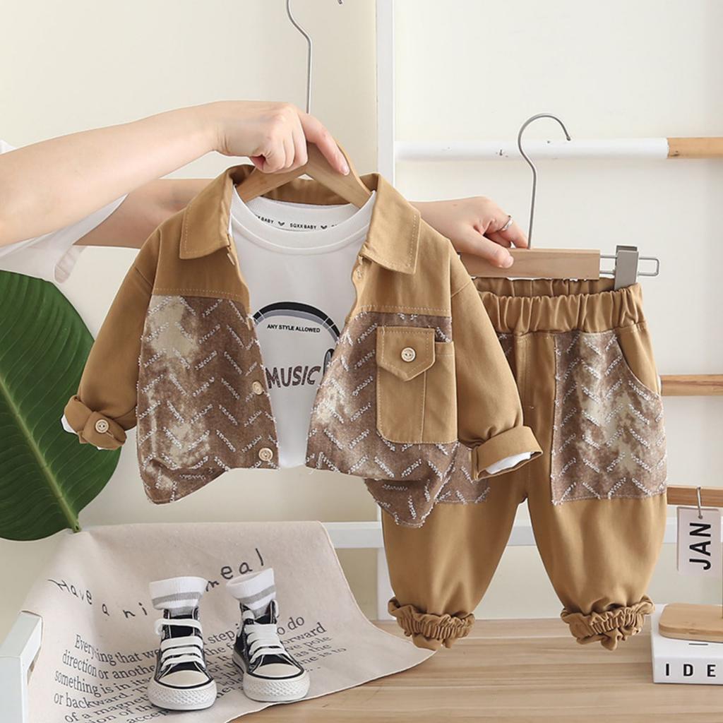 Kids Casual Long-Sleeve Set, Comfortable Daily Wear Outfits