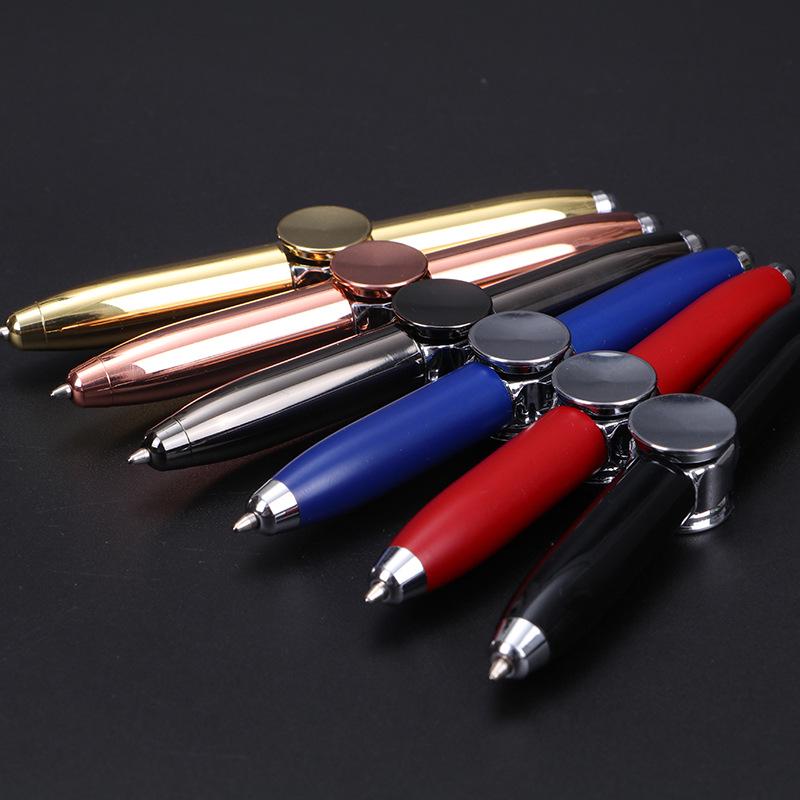 Creative Metal Spinner Pen: Multifunctional Luminous Ballpoint and Decompression Tool