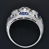 Explosive Zircon Ring Blue Diamond Sapphire Girl Ring Fashion Jewelry