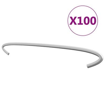 Vidaxl Haki für Gabionen, 100 Stück, Verzinkter Stahl, 30 cm