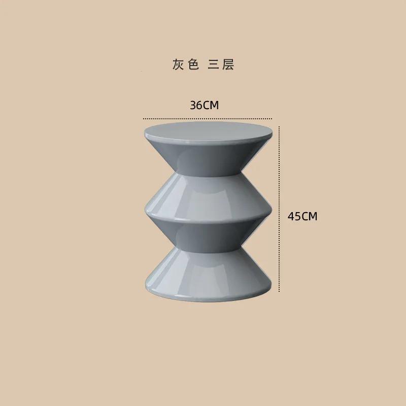 Round Coffee Table Plastic Nordic Home Furniture Living Room Sofa Side Tables Hallway Shoes Stool Balcony Small Desk Nightstands