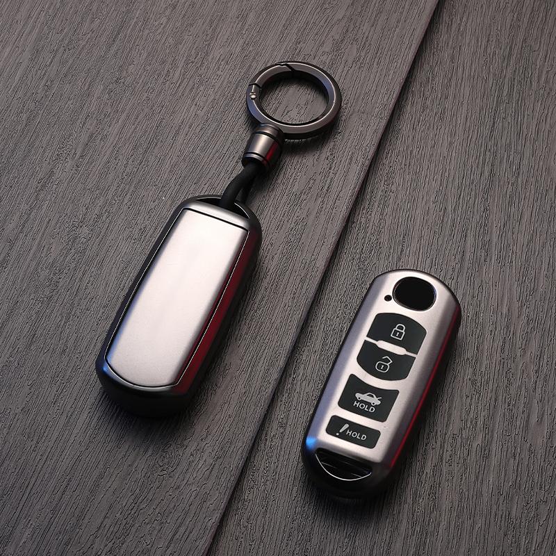 Metallic Gray Tpu 4 Button For Mazda 2 3 5 6 7 Cx-3 Cx-4 Cx-5 Cx-7 Cx-9 Axela Atenza Remote Car Key Case Cover Fob Holder Bag