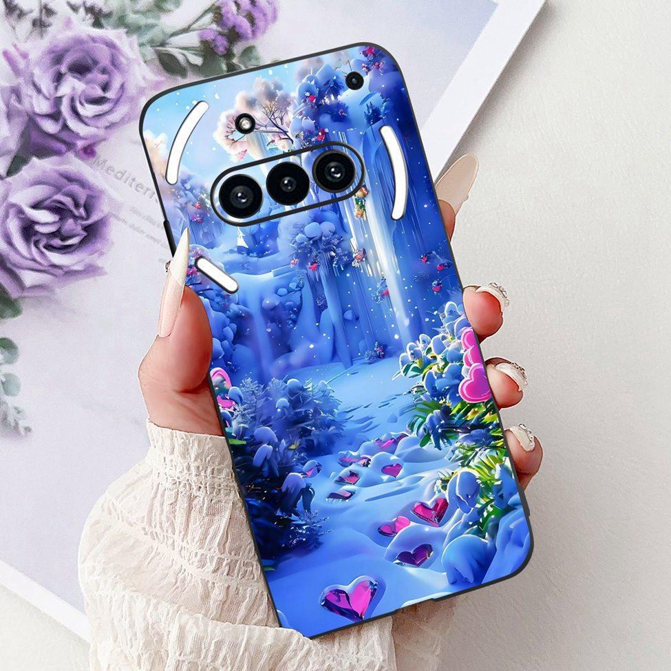 Téléphone pour rien (3a) A059 Coque Pour Nothing Phone 3a Étui Silicone Mode Luxe Fleurs Chat Mignon Drôle Peint Pare-chocs Souple