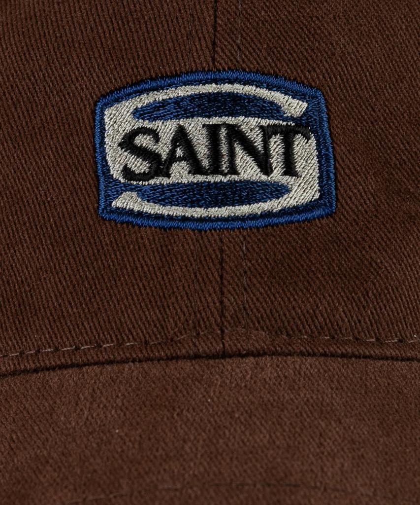 Wig Saint Block Logo Cotton Peach Ball Cap - Brown
