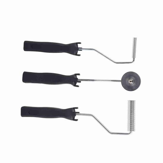 Aluminum Alloy Fiberglass Bubble Laminating Roller ABS Handle for GRP FRP Resin Work (3pcs/set)