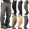 Comfortable Men's Cargo Pocket Work Pants For Casual Hiking And Outdoor Activities