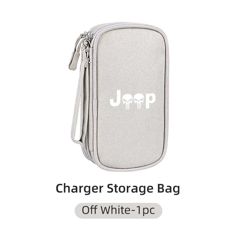 Car Interior Data Cable Storage Bag Mini EVA Case Travel Pack For Jeep Renegade Compass Grand Cherokee Wrangler JK Patriot Liber AJY1