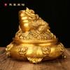 Brass Golden Toad Ornaments Cornucopia Toad Ingot Golden Cicada Three-Footed Toad Shop Opening Gifts Copper Ware