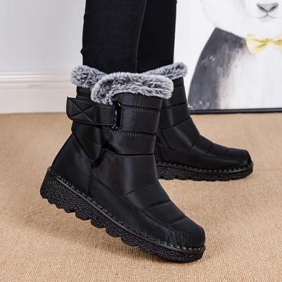 Waterproof Winter Boots for Women  Faux Fur Long Plush Snow Boots Woman Platform Ankle Boots Warm Cotton Couples Shoes