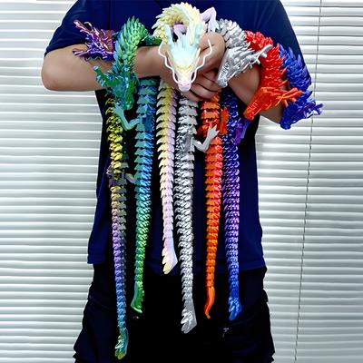 88 CM Smoczy Klejnot Drukowany 3D Kryształowa Zabawka Fidget Obracany Artikulowany Smok Prezent dla Dzieci z ADHD Idealny na Urodziny Prezent