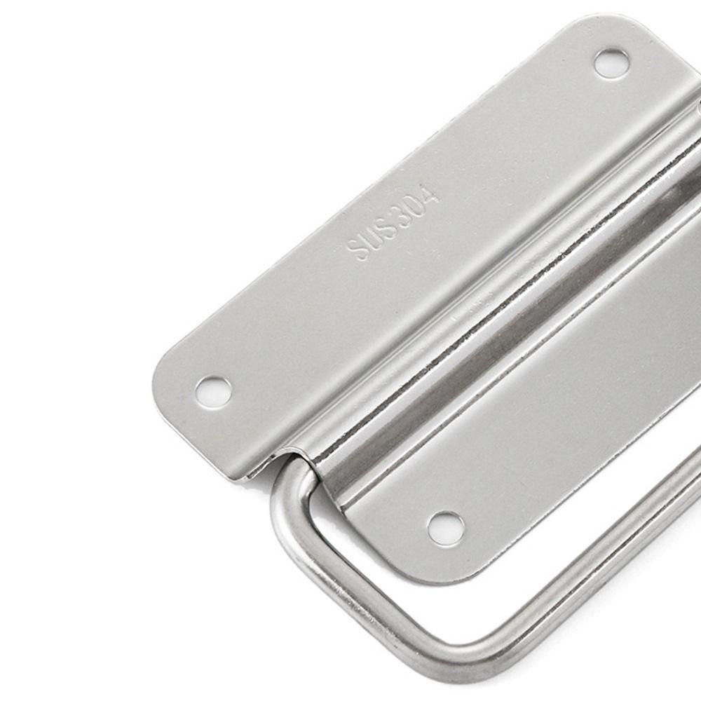 201/304 Stainless Steel Door Handle Box Handle Cabinet Drawer Wardrobe Door Handle with Screws Durable Hardware Accessories