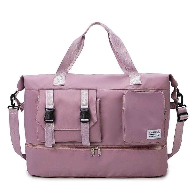 Travel bag expandable large-capacity multi-function shoulder messenger sports fitness bag independent shoe compartment storage maternity bag