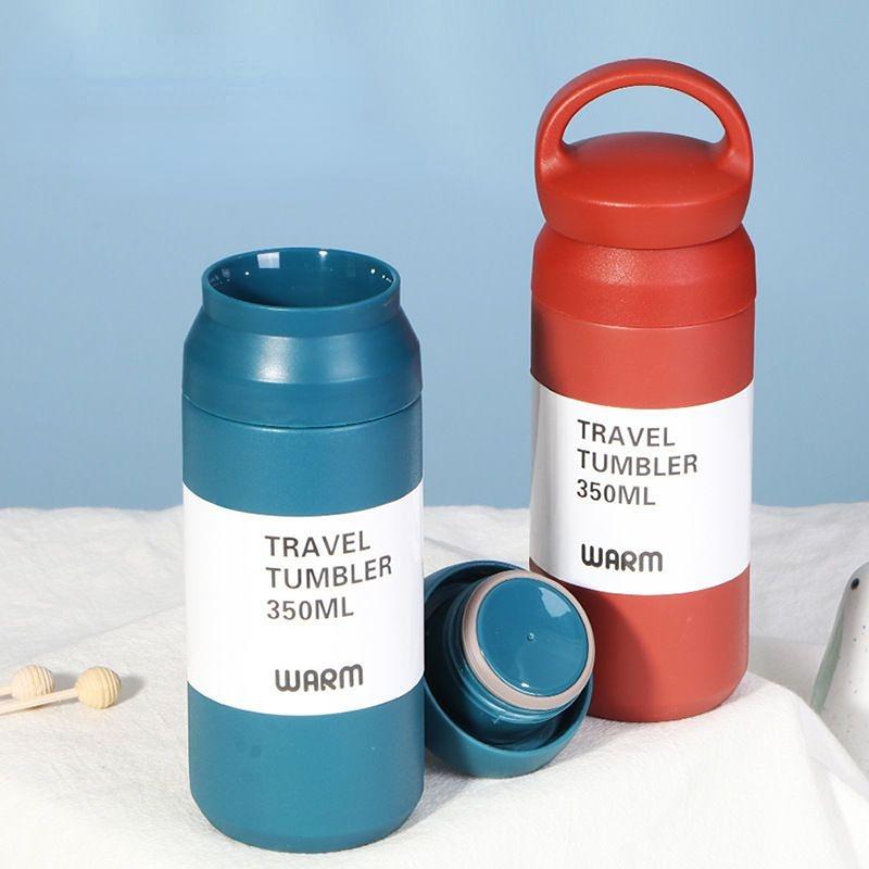Intelligence Thermos Cup 450ml Vacuum Flasks Portable Stainless Steel Thermos Cup Water Bottle Travel Tea Mug Office Thermos Cup