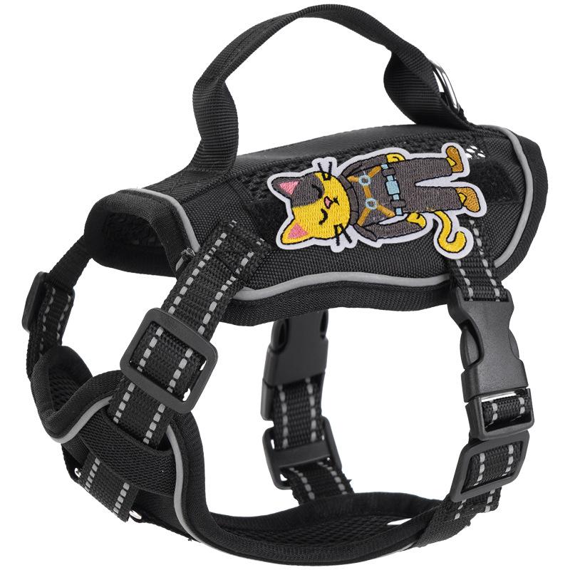 

Cat and dog universal pet leash reflective and breathable dog chest back anti-break-free vest pet chest strap M (13-9.5kg)