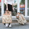 Women's Short-Distance Travel Trolley Bag - Handbag & Luggage Storage Combo