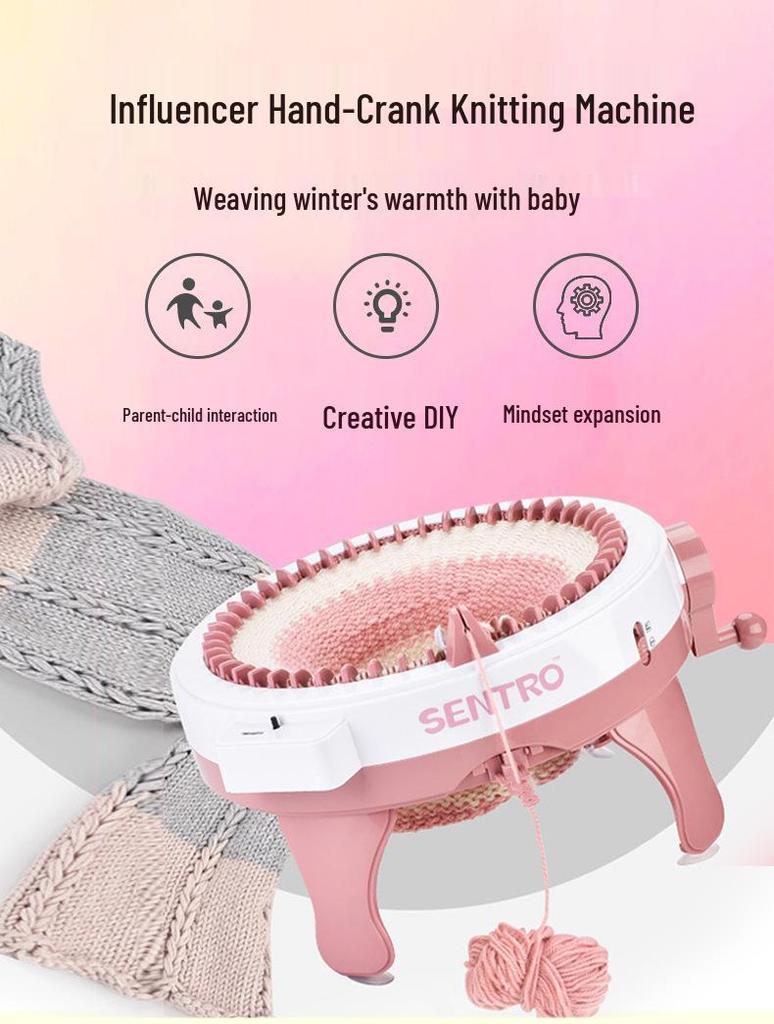 Hand-Cranked Kids Knitting Loom for Socks, Scarves, and Sweaters - Home & Kindergarten Toy